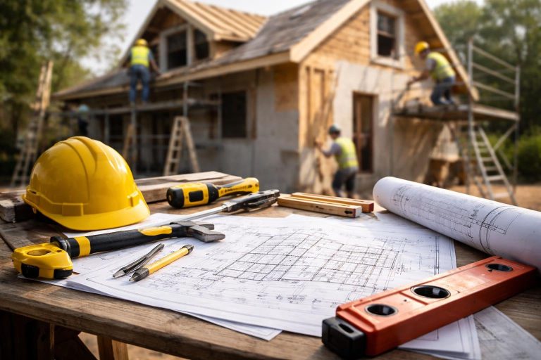 maison-renovation-ouvriers-plans-outils