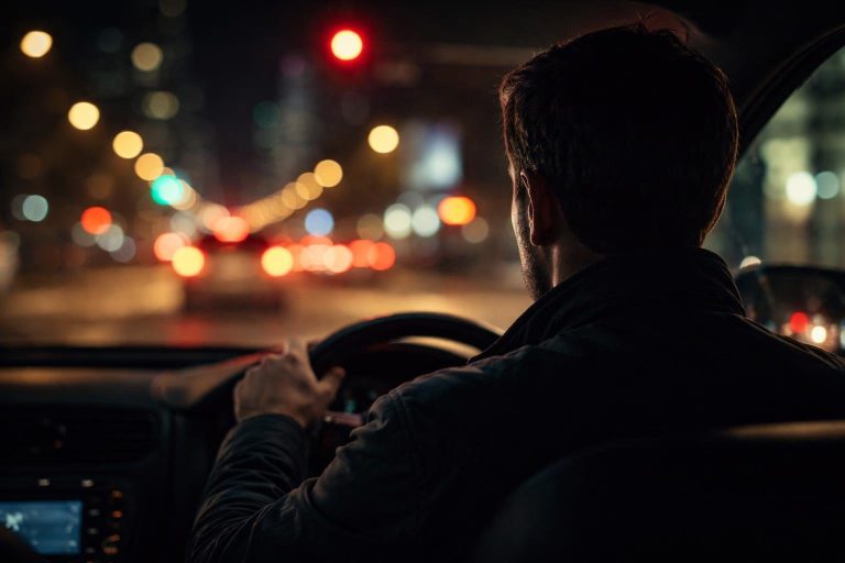 conducteur-feu-circulation-nuit-halos